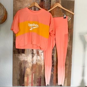 Reebok Ombré Leggings & Shirt 2pc Set